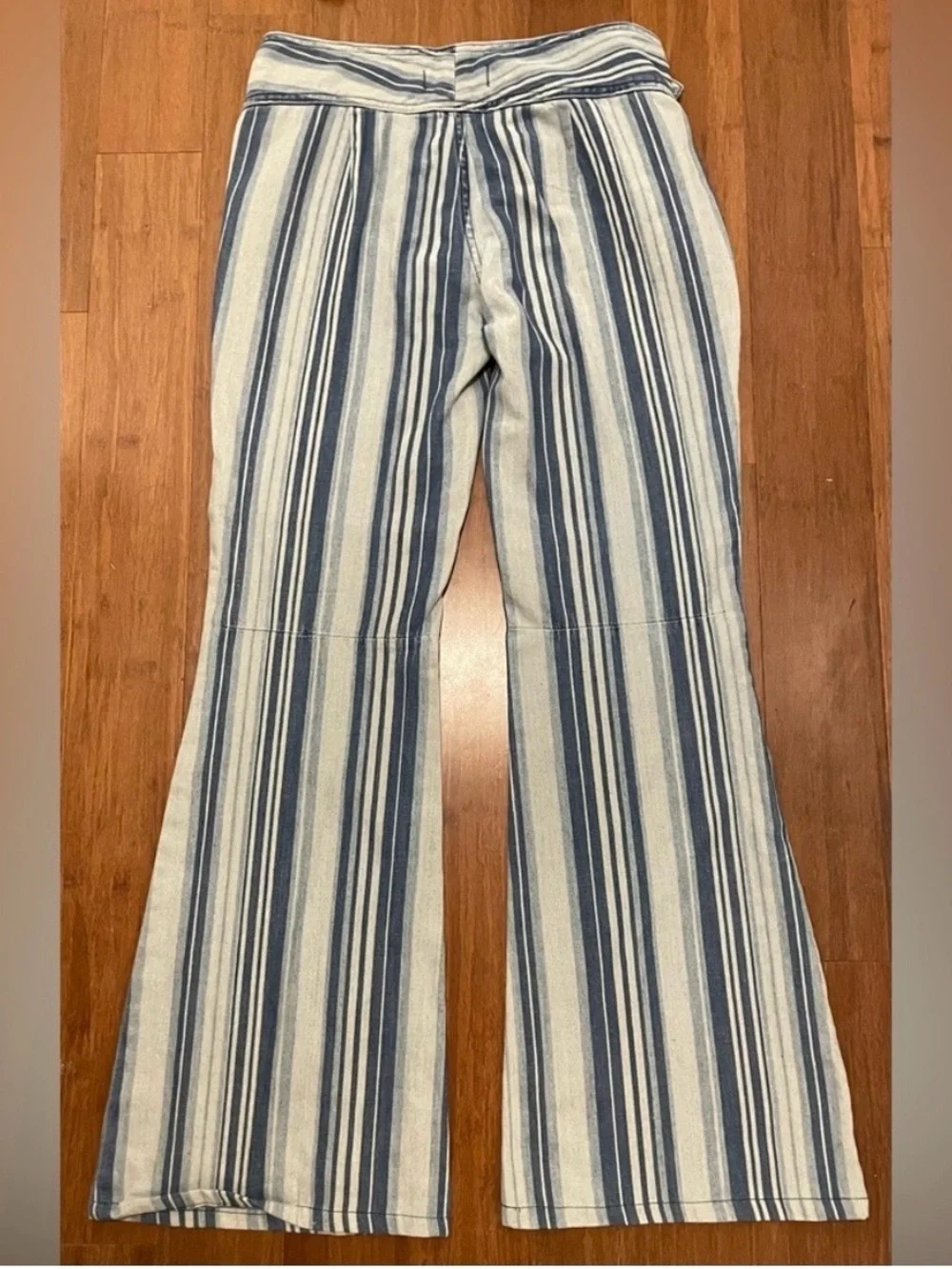 Free People Jeans 25 Flare Striped Beach Hippie